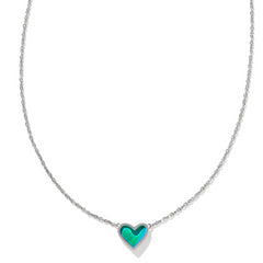 Framed Ari Heart Short Pendant Necklace