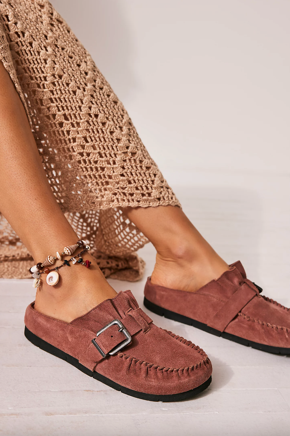 Free People After Riding Mules Sunset Sand Suede 9.5