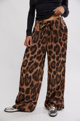 Women's leopard pants from Free People.