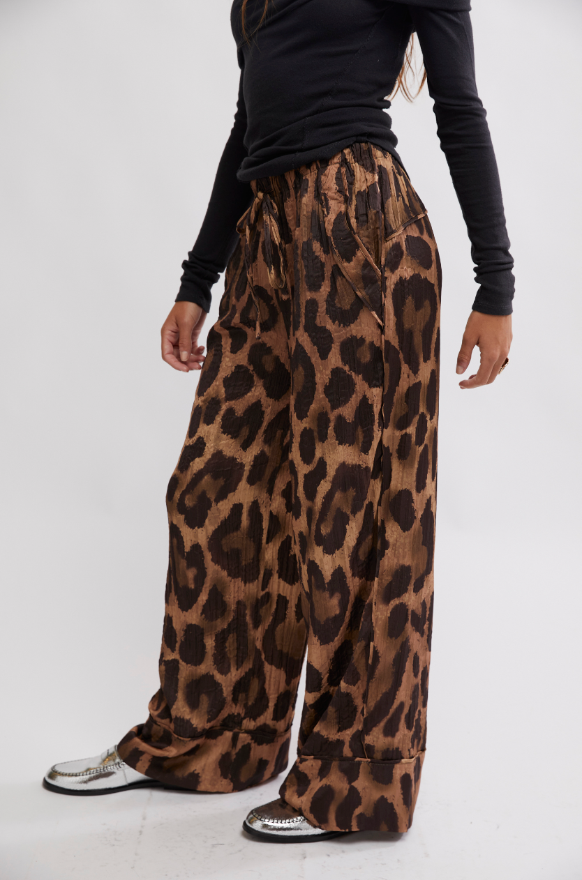 Women's leopard pants from Free People.