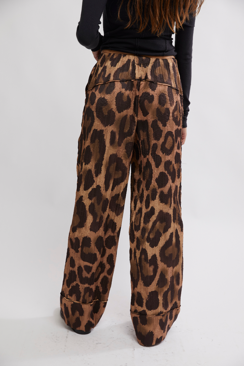 Women's leopard pants from Free People.