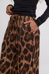 Women's leopard pants from Free People.