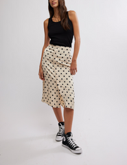 Free People Analise Printed Midi Skirt | Cream Combo