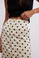 Free People Analise Printed Midi Skirt | Cream Combo