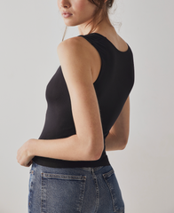 Free People Clean Lines Muscle Cami | Black