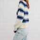 Frankie Cable Striped Pullover