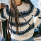Frankie Cable Striped Pullover