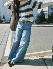 Frankie Cable Striped Pullover