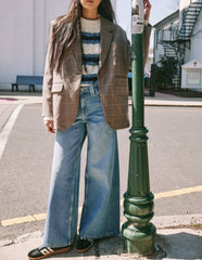 Frankie Cable Striped Pullover