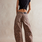 Free People brand barrel brown women's pants.