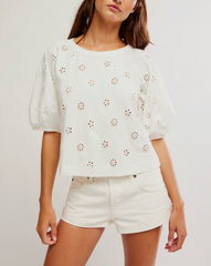 Jessie Eyelet Tee