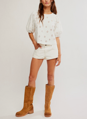 Jessie Eyelet Tee