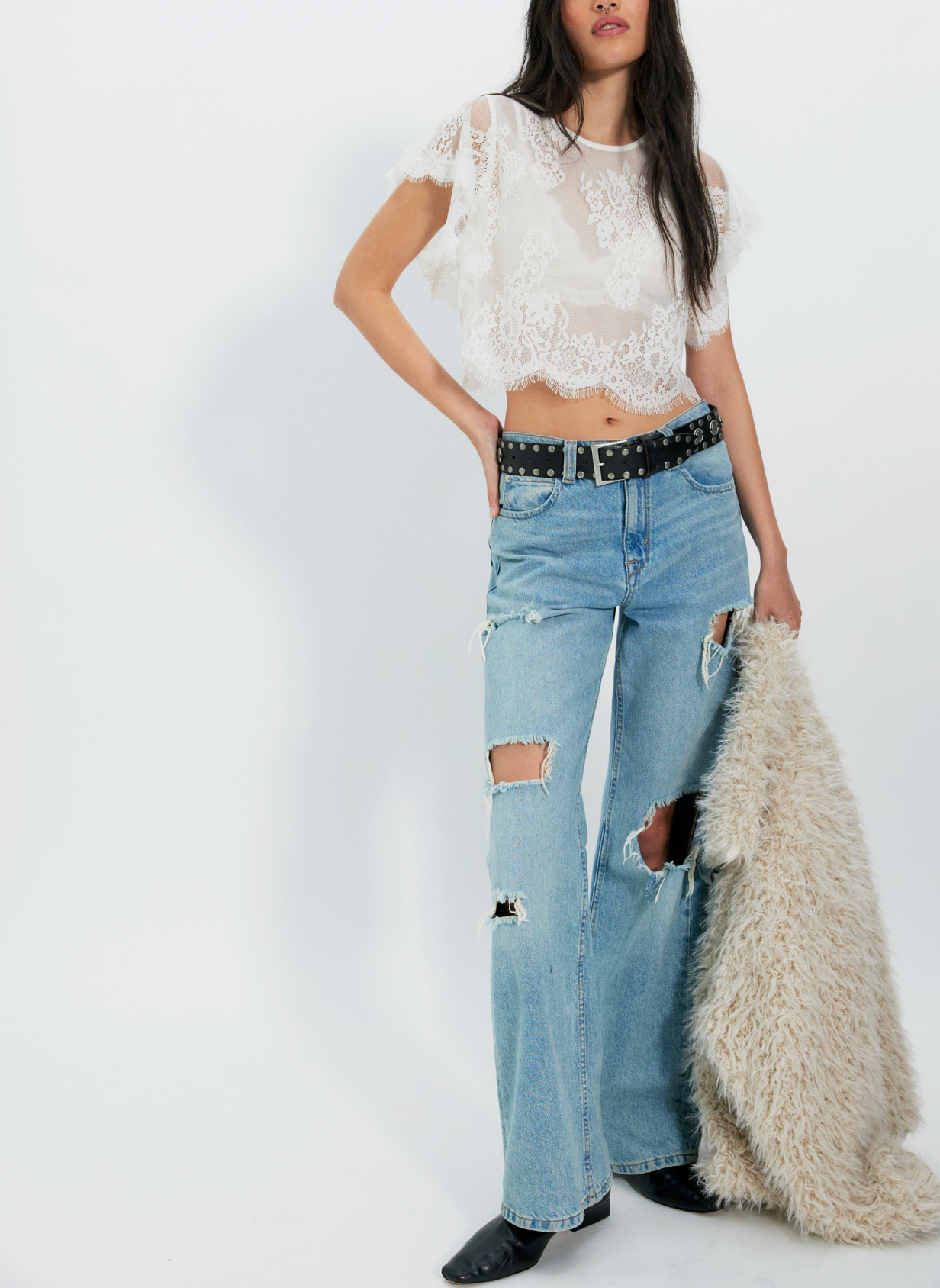 Lunar Ash Lace Top