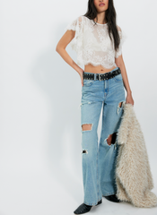 Lunar Ash Lace Top
