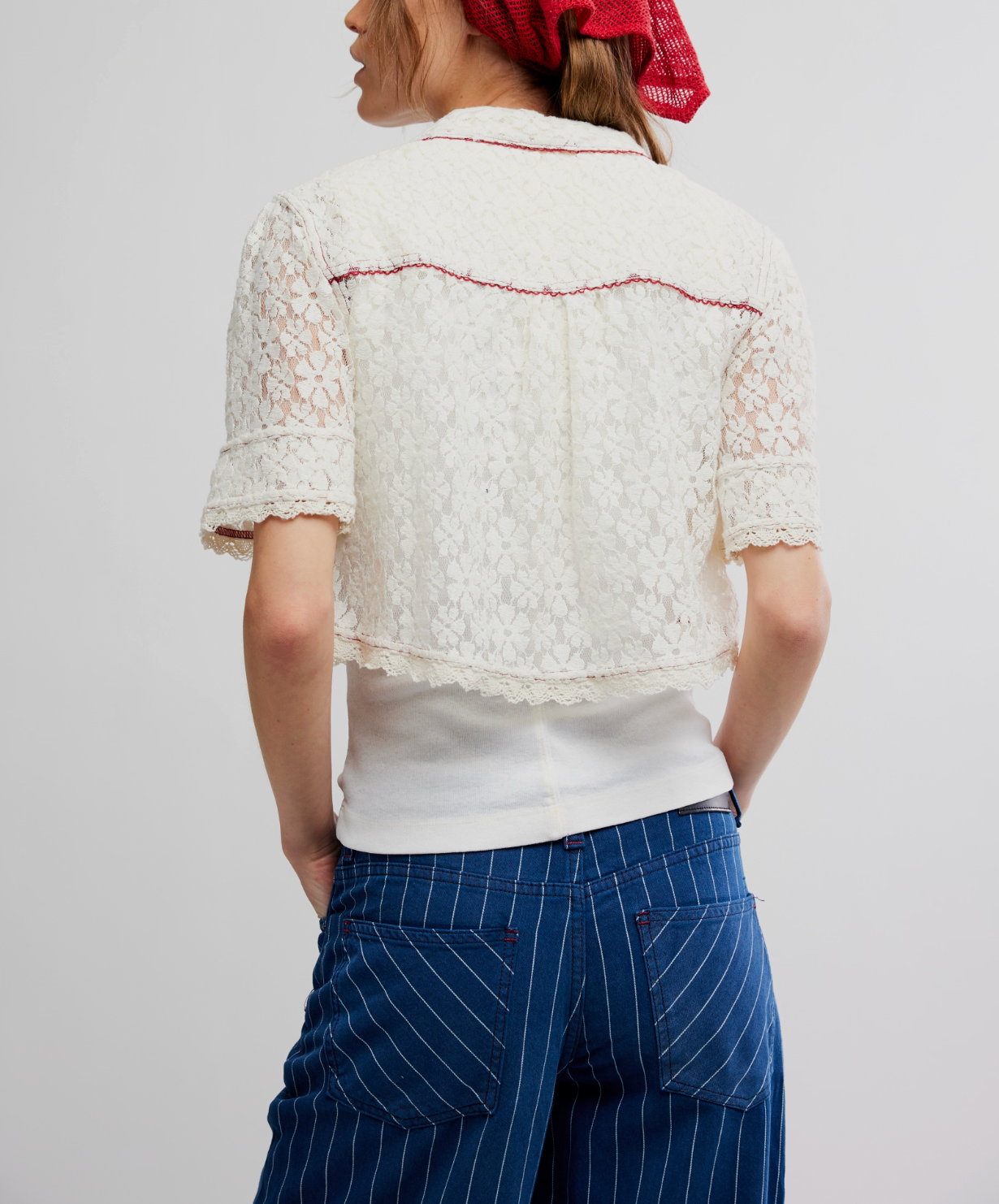 Mannie Lace Button Down