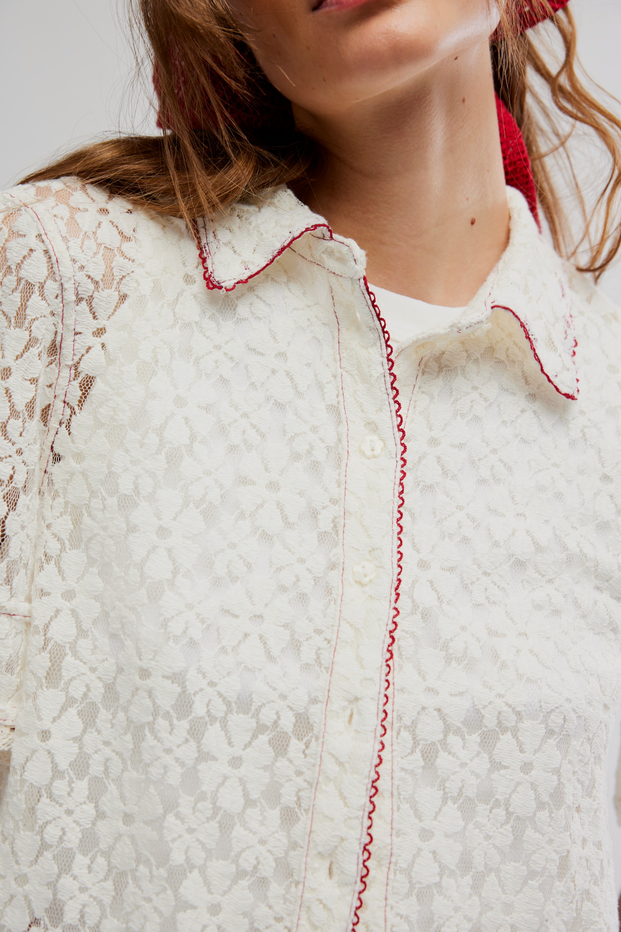 Mannie Lace Button Down