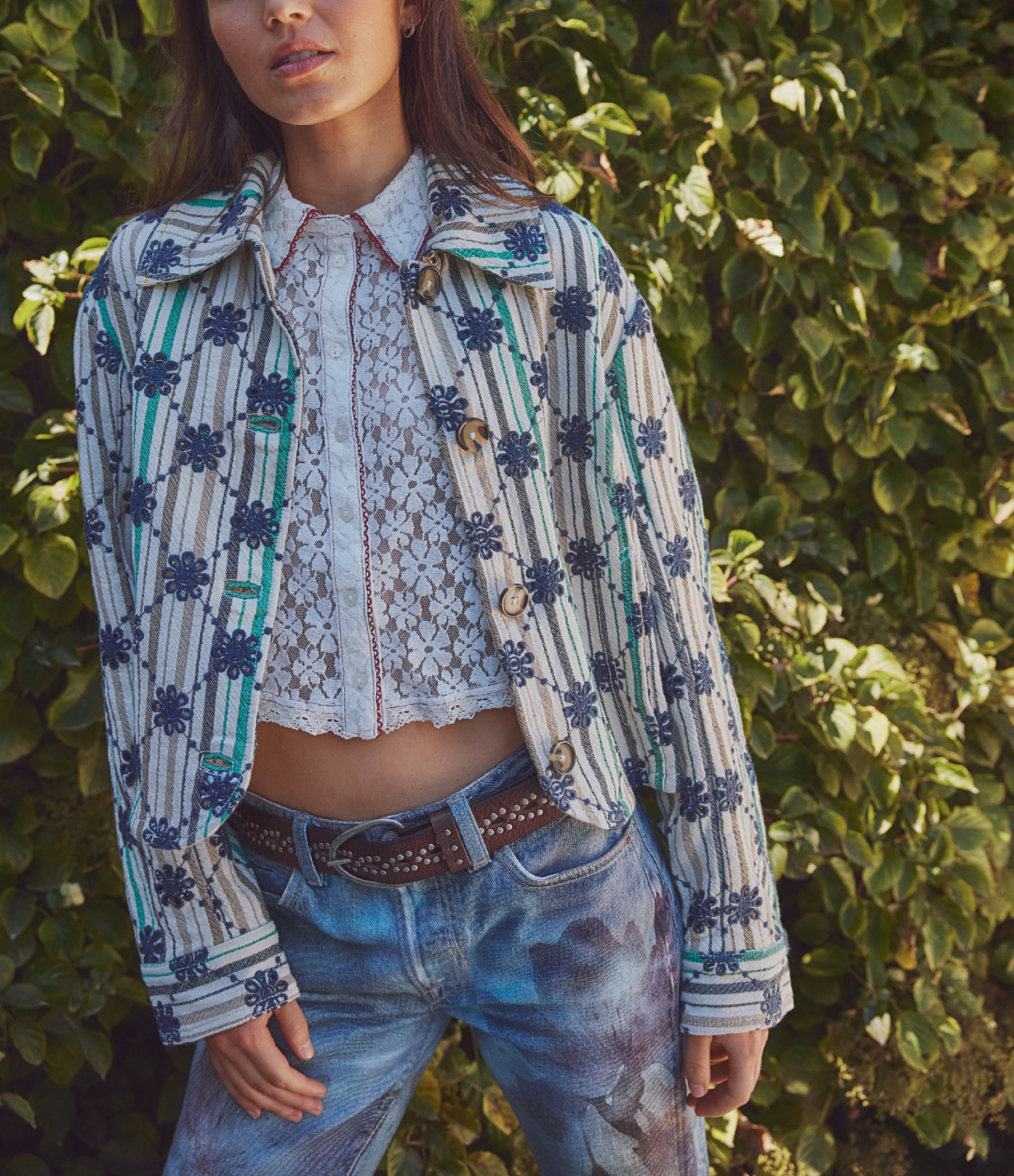 Mannie Lace Button Down
