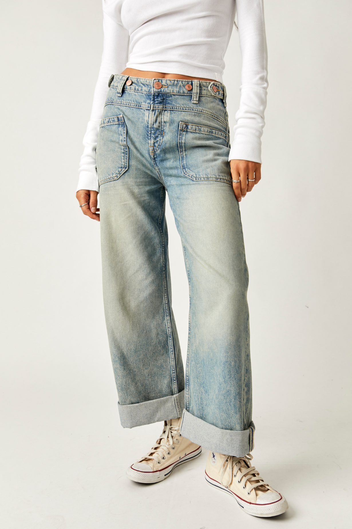 Free People Palmer Cuffed Jean | La La Land