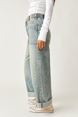 Free People Palmer Cuffed Jean | La La Land