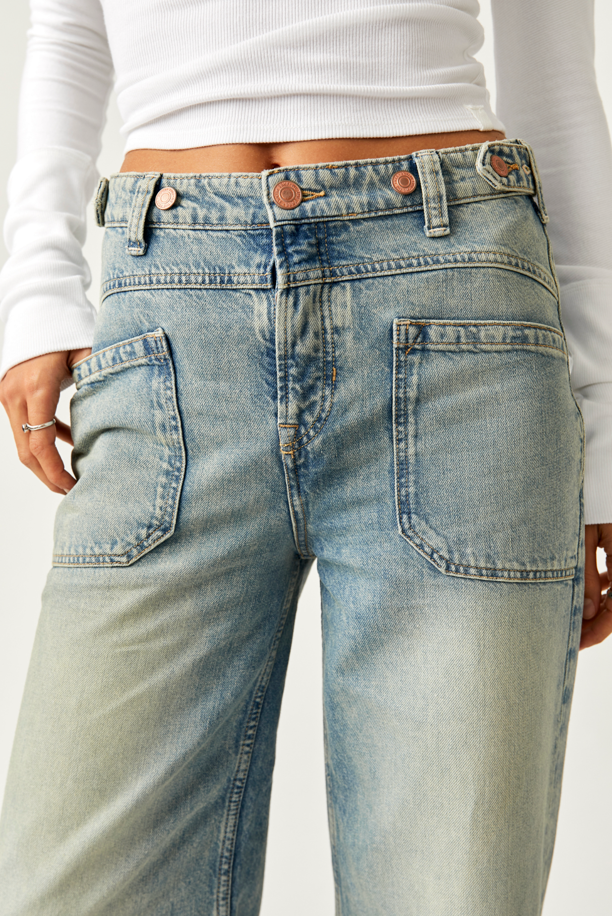 Free People Palmer Cuffed Jean | La La Land