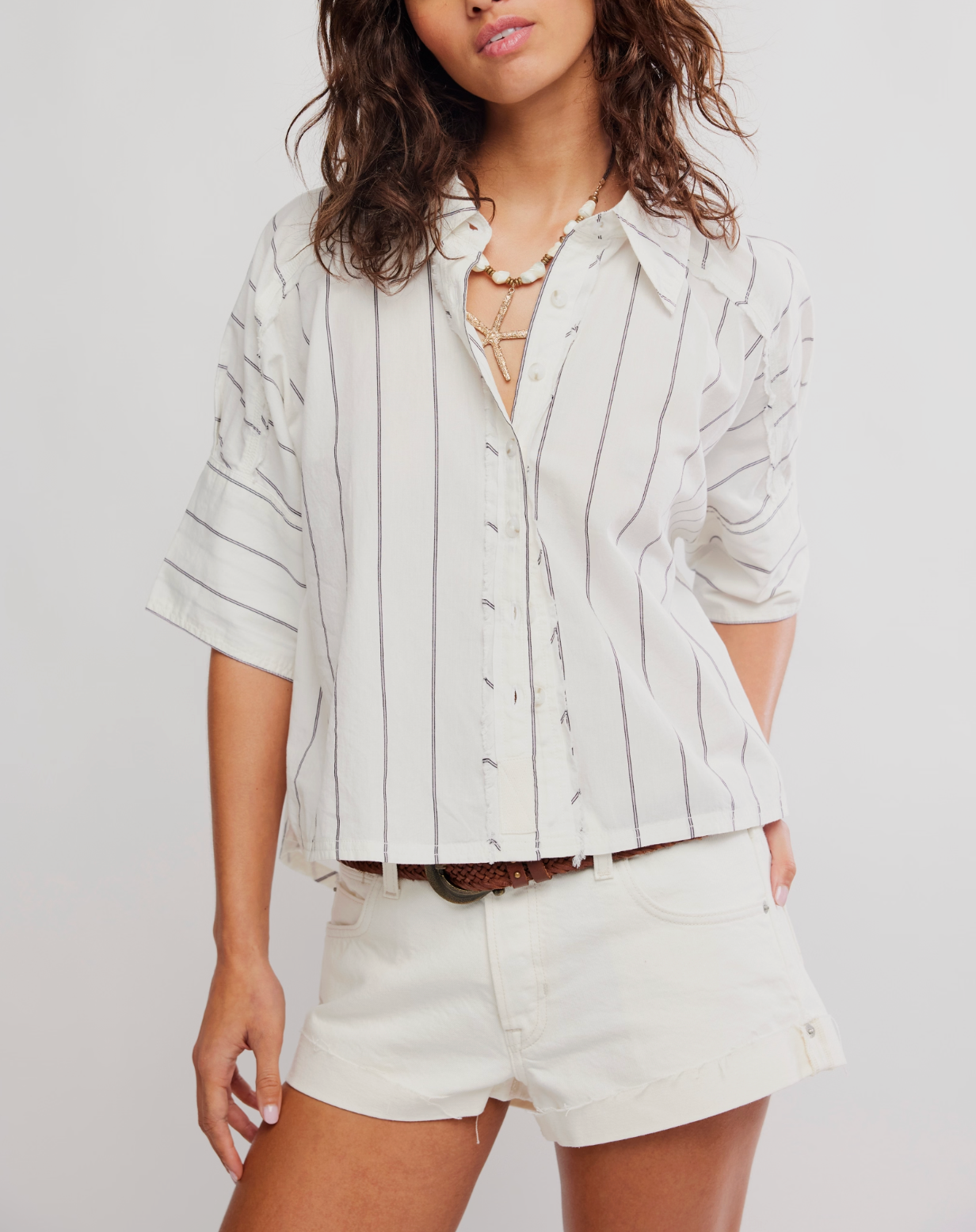 Seaside Cotton Stripe Shirt