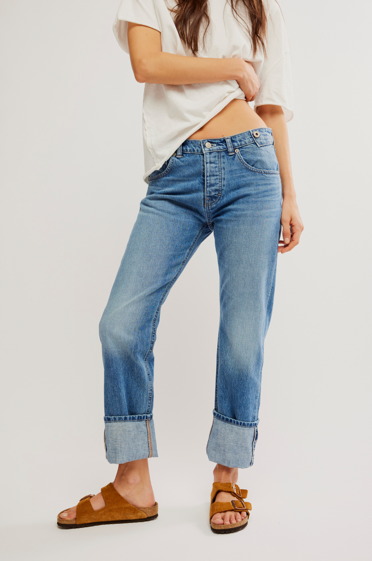 Free People Slim Shade Selvedge Jean | True Blue