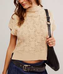 Free People Vickie Mock Neck Sweater | Macadamia