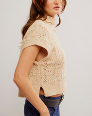 Free People Vickie Mock Neck Sweater | Macadamia