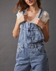 Free People Ziggy Denim Overall | Powder Blue