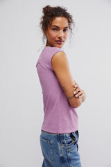 Free People Riley Tee | Mauve Mousse