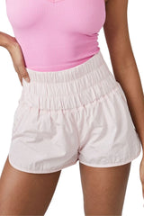 Free People Way Home Short in touch of pink color.