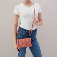 Darcy Crossbody - Wild Rose Woven Straw