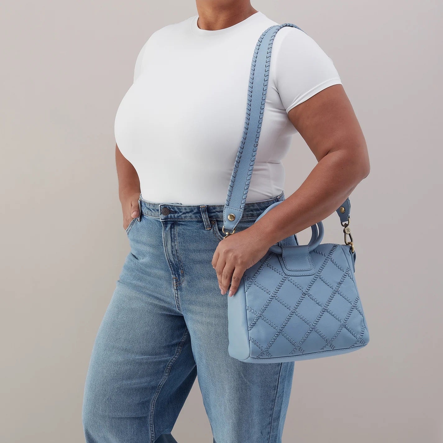 Sheila Medium Satchel - Bluebell