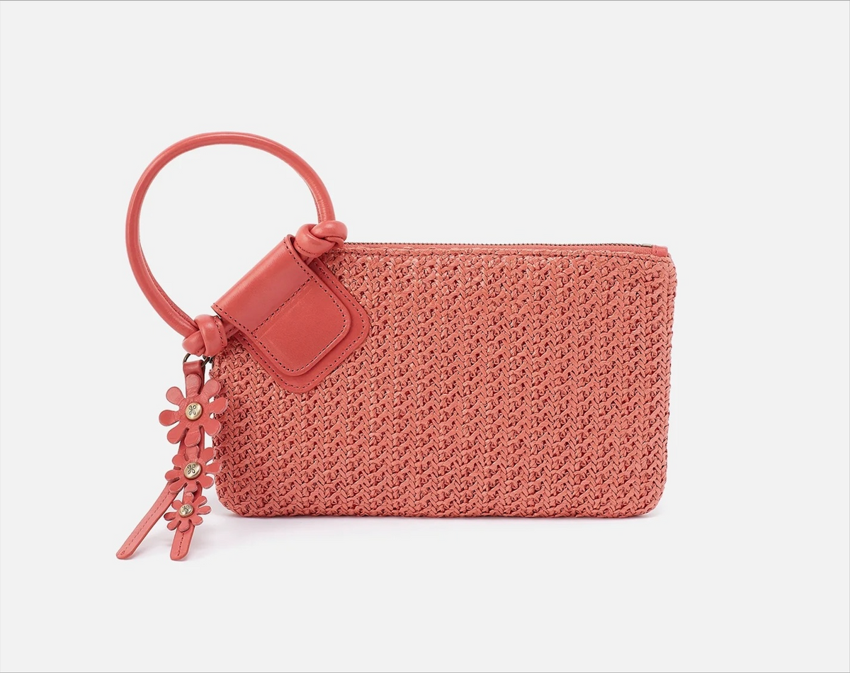 Sable Wristlet - Wild Rose Woven Straw