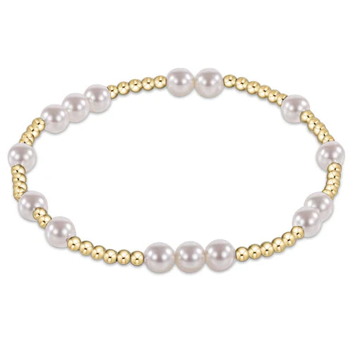 Hope Unwritten 5mm Bead Bracelet - Pearl - enewton