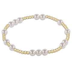 Hope Unwritten 5mm Bead Bracelet - Pearl - enewton