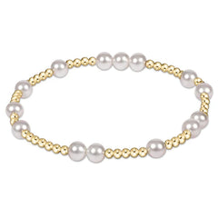 Hope Unwritten 6mm Bead Bracelet - Pearl - enewton
