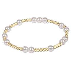 Hope Unwritten 6mm Bead Bracelet - Pearl - enewton