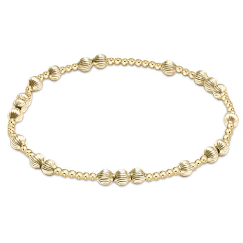 Hope Unwritten Dignity 4mm Bead Bracelet - Gold - Size 7.25''