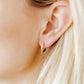 Huggie Earrings - Scarlett Hoop Silver 12mm CZ
