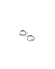 Huggie Earrings - Scarlett Hoop Silver 8mm CZ