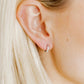 Huggie Earrings - Scarlett Hoop Silver 8mm CZ