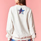 Embroidered USA Patchwork Crewneck