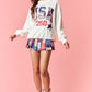 Embroidered USA Patchwork Crewneck
