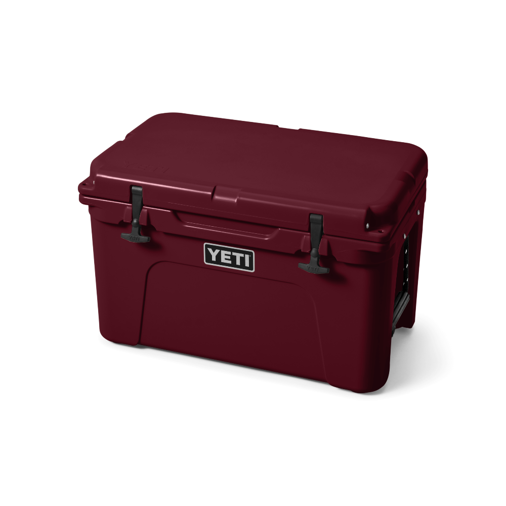 YETI Tundra 45 Hard Cooler in Wild Vine Red.