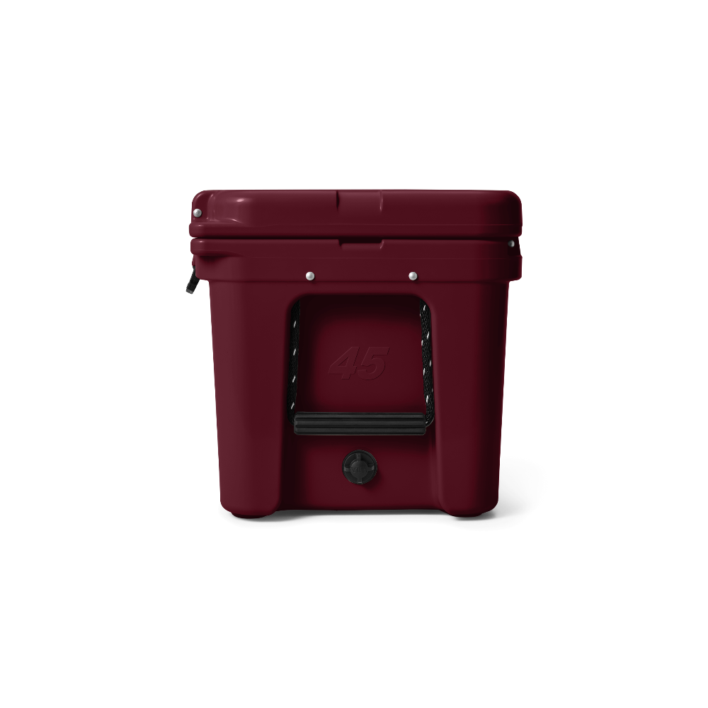 YETI Tundra 45 Hard Cooler in Wild Vine Red.