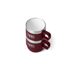 YETI Rambler 6 oz Mug (2 Pack) in Wild Wine Red.