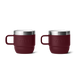 YETI Rambler 6 oz Mug (2 Pack) in Wild Wine Red.