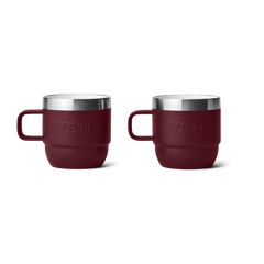 YETI Rambler 6 oz Mug (2 Pack) in Wild Wine Red.