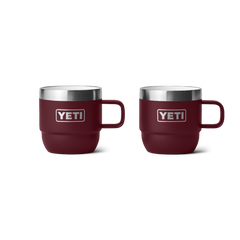 YETI Rambler 6 oz Mug (2 Pack) in Wild Wine Red.